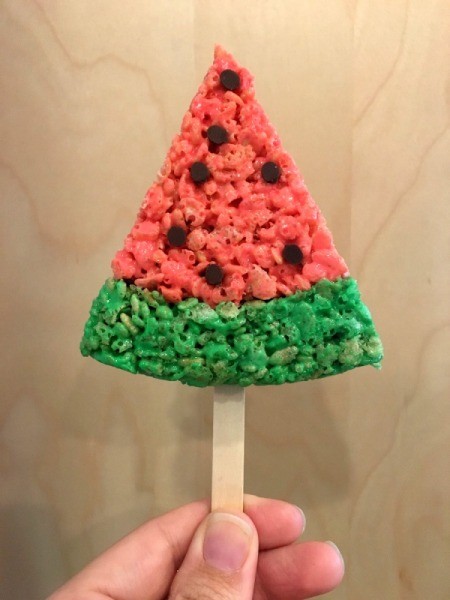 Rice Krispy Treat Watermelon Slices