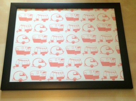 Framed Wrapping Paper Memo Board