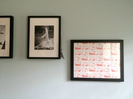 Framed Wrapping Paper Memo Board