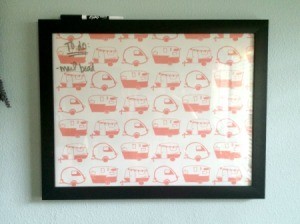 Framed Wrapping Paper Memo Board