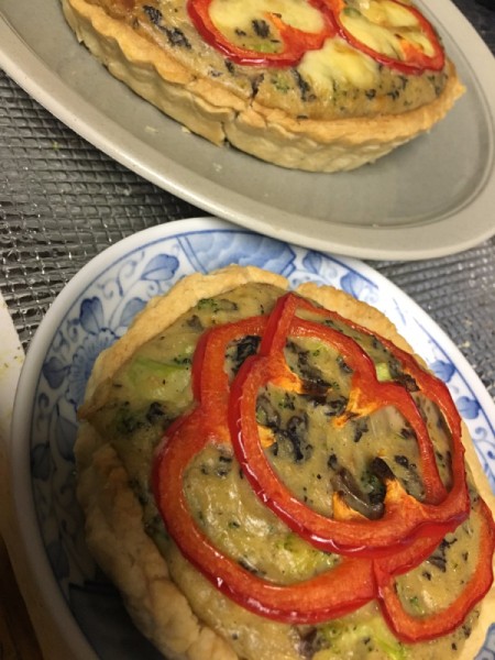 Savoury Cheese and Vegetable Tart - finished tarts