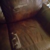 peeling leather chair