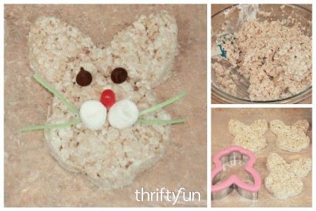 Making Rice Krispy Treat Bunnies