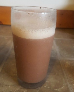 A glass of healthy egg cream soda