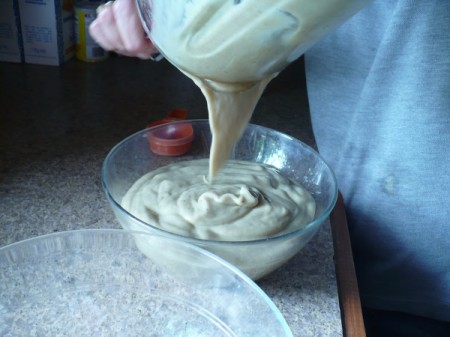 Pour out banana mixture into a bowl.