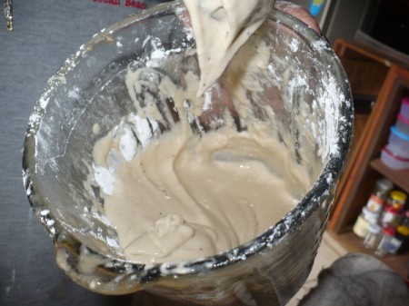 Thick blended mixture.