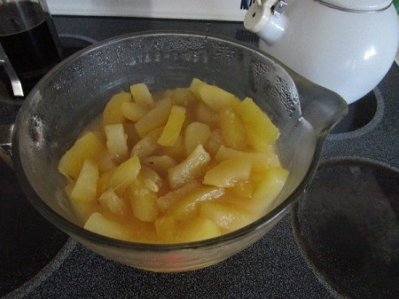 Cut up zucchini to use in place of fruit.