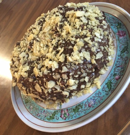 Peanut Potato Chip Chocolate Stout Cake