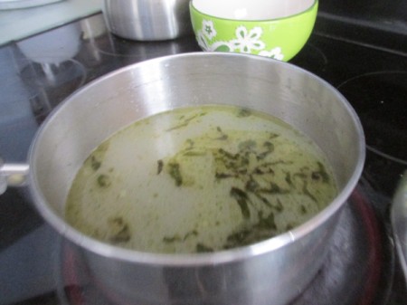 Linguine with Fresh Clam Sauce - Add water, white wine, simmer.