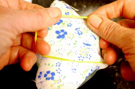 Natural Air Freshener - creating the fabric lid