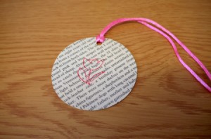 round book page bookmark