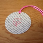 round book page bookmark