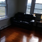 dark photo of living room