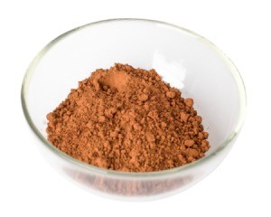 Cocoa Powder in a glass bowl