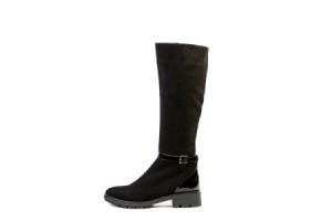 Tall women's black suede boot