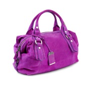 Purple suede purse