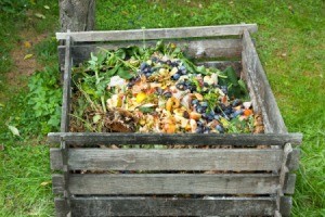 Wooden compost bin