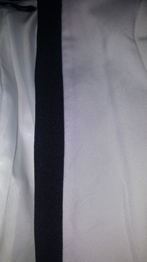 black dye on white polyester
