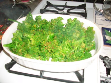 Simple Broccoli and Ham Dinner