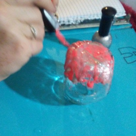 Nail Polish Dipped Jar