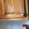 dark stains on cupboard door