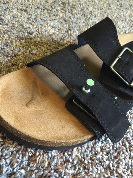 Use Tack to Make Extra Hole in Sandals