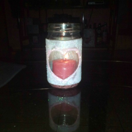 Homemade Scented Candle-in-a-Jar Decoration