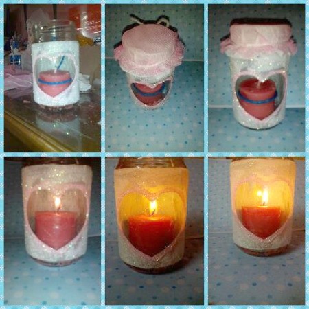 Homemade Scented Candle-in-a-Jar Decoration