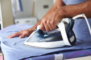 Man Ironing