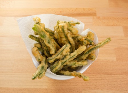 Tempura fried green beans