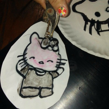 Coloring Book and Watercolor Paper Plate Craft