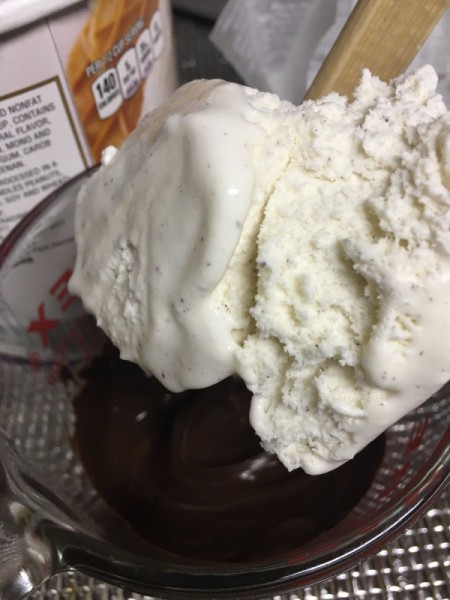 Two Ingredient Ice Cream Fudge