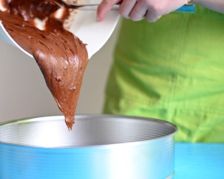 Mixing Chocolate Cake