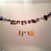 photo and date string on wall