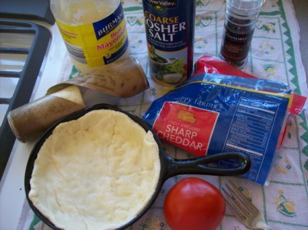 Summer Fresh Tomato Pie for One