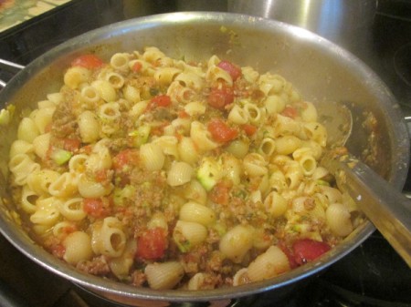Macaroni Beef and Zucchini