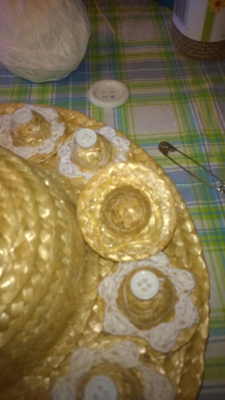 Straw Hat Crocheted Wall Hanging