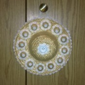 Straw Hat Crocheted Wall Hanging
