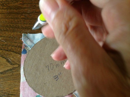 Pieced Scrap Fabric Yo Yos