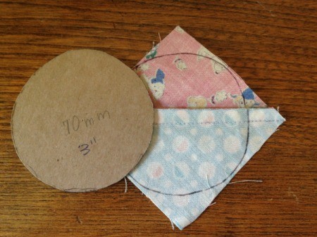 Pieced Scrap Fabric Yo Yos