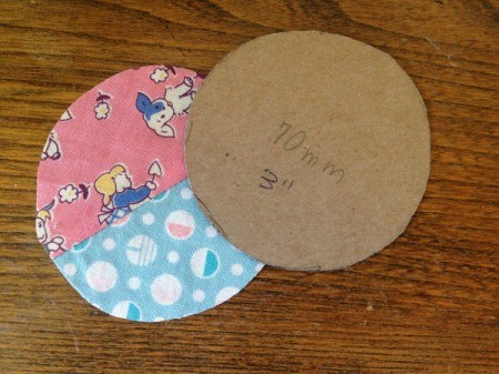 Pieced Scrap Fabric Yo Yos