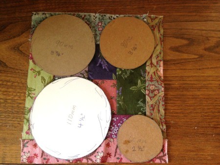 Pieced Scrap Fabric Yo Yos