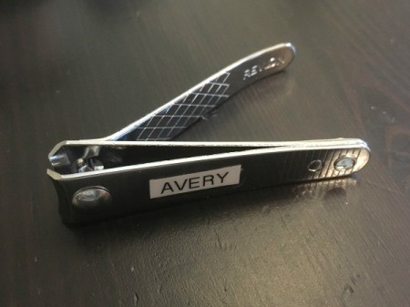 Labeling Nail Clippers and Tweezers