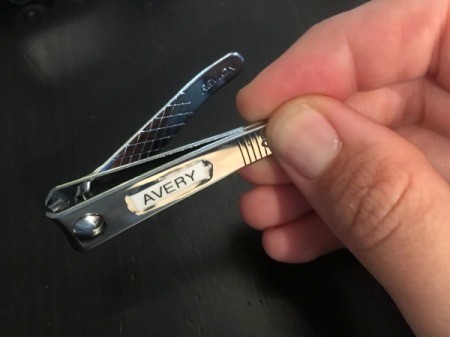 Labeling Nail Clippers and Tweezers