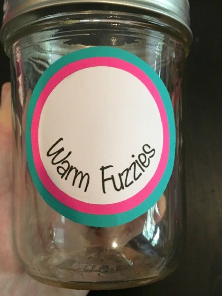 Making a Warm Fuzzies Jar