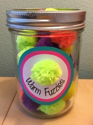 warm fuzzies jar