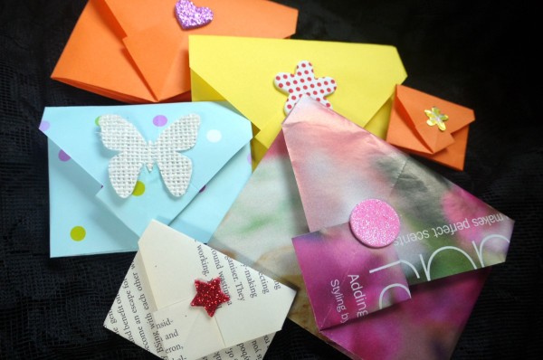 christmas origami envelope