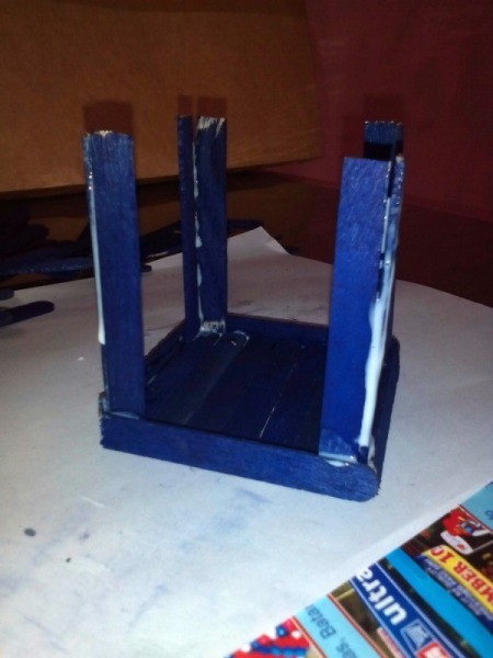 Popsicle Stick Office Tools Organizer