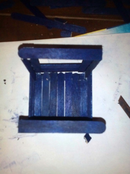 Popsicle Stick Office Tools Organizer