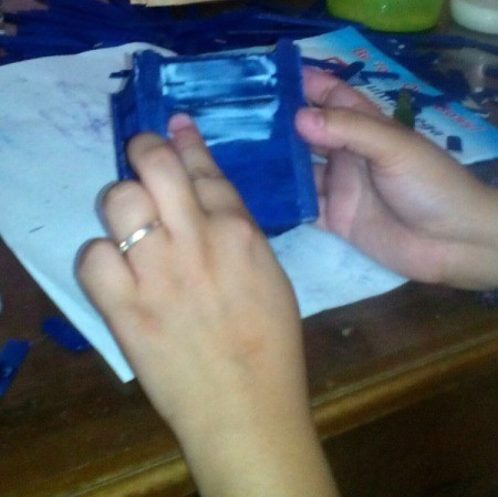 Popsicle Stick Office Tools Organizer